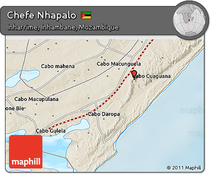 Shaded Relief 3D Map of Chefe Nhapalo