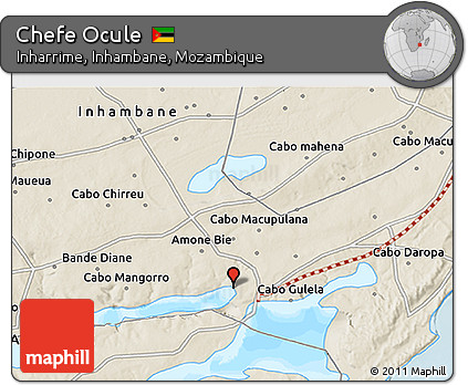 Shaded Relief 3D Map of Chefe Ocule