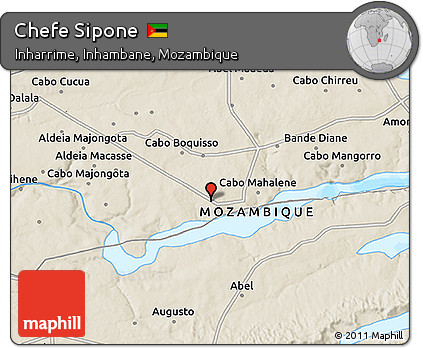Shaded Relief 3D Map of Chefe Sipone