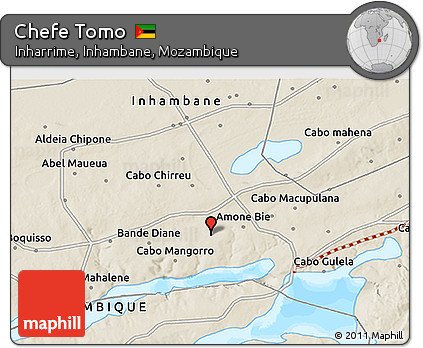 Shaded Relief 3D Map of Chefe Tomo