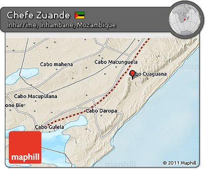 Shaded Relief 3D Map of Chefe Zuande