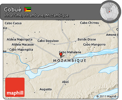 Shaded Relief 3D Map of Cobué