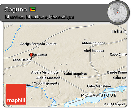 Shaded Relief 3D Map of Coguno