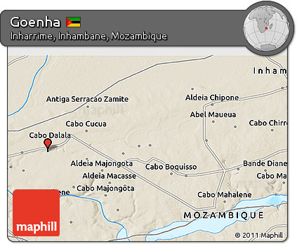 Shaded Relief 3D Map of Goenha