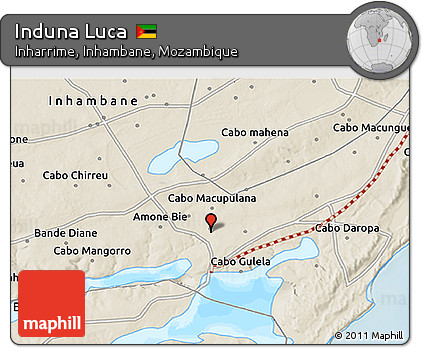 Shaded Relief 3D Map of Induna Luca
