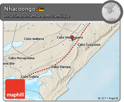 Shaded Relief 3D Map of Nhacoongo