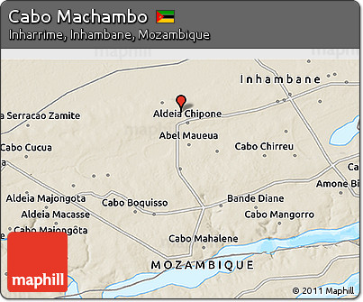 Shaded Relief 3D Map of Cabo Machambo
