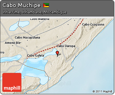Shaded Relief 3D Map of Cabo Muchipe