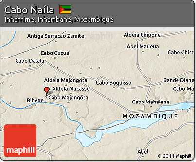 Shaded Relief 3D Map of Cabo Naíla