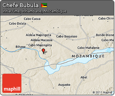 Shaded Relief 3D Map of Chefe Bubula