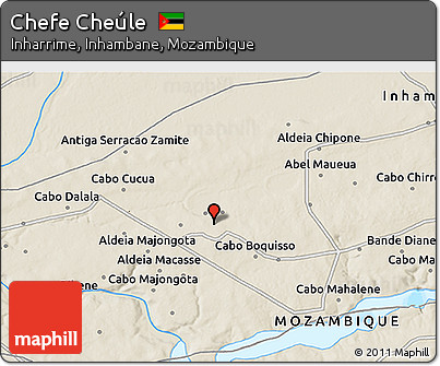 Shaded Relief 3D Map of Chefe Cheúle