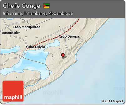 Shaded Relief 3D Map of Chefe Conge