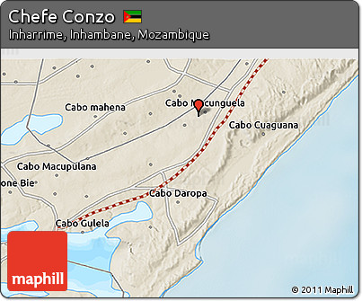 Shaded Relief 3D Map of Chefe Conzo