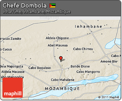 Shaded Relief 3D Map of Chefe Dombola