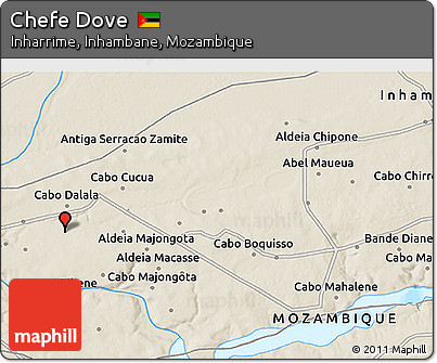Shaded Relief 3D Map of Chefe Dove