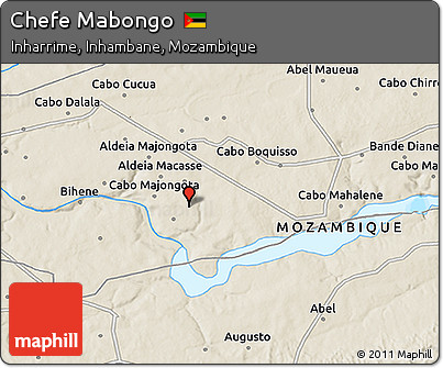 Shaded Relief 3D Map of Chefe Mabongo