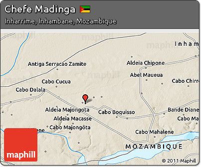 Shaded Relief 3D Map of Chefe Madinga
