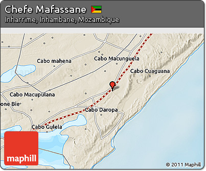Shaded Relief 3D Map of Chefe Mafassane