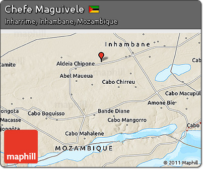 Shaded Relief 3D Map of Chefe Maguivele