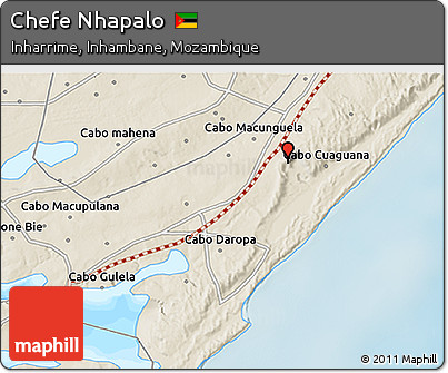 Shaded Relief 3D Map of Chefe Nhapalo