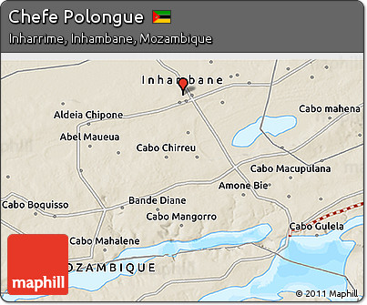 Shaded Relief 3D Map of Chefe Polongue