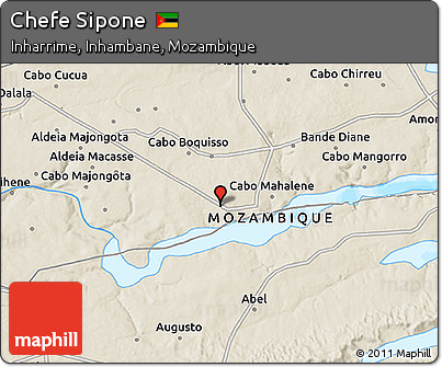 Shaded Relief 3D Map of Chefe Sipone