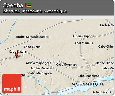 Shaded Relief 3D Map of Goenha