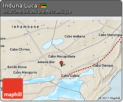 Shaded Relief 3D Map of Induna Luca