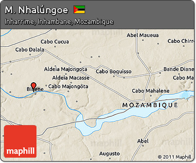 Shaded Relief 3D Map of M. Nhalúngoe