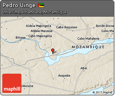 Shaded Relief 3D Map of Pedro Uinge