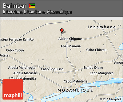 Shaded Relief 3D Map of Baimbai