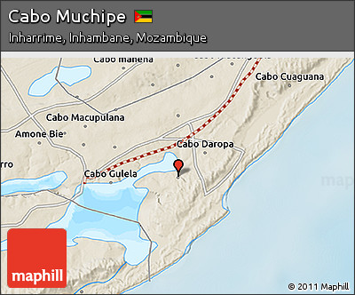 Shaded Relief 3D Map of Cabo Muchipe