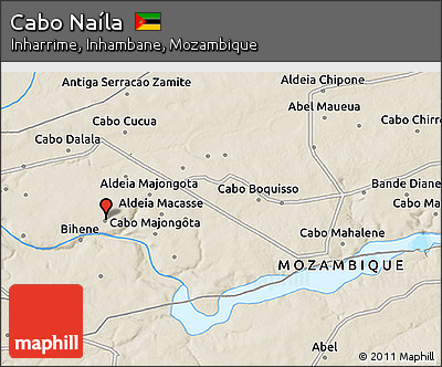 Shaded Relief 3D Map of Cabo Naíla