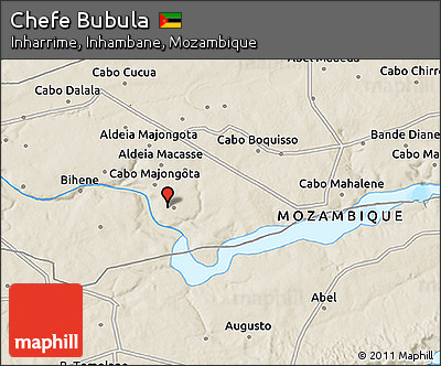 Shaded Relief 3D Map of Chefe Bubula