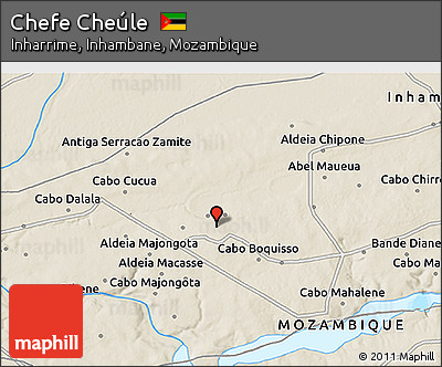 Shaded Relief 3D Map of Chefe Cheúle