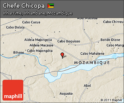 Shaded Relief 3D Map of Chefe Chicopa