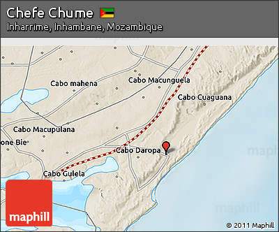 Shaded Relief 3D Map of Chefe Chume