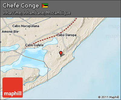 Shaded Relief 3D Map of Chefe Conge