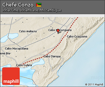 Shaded Relief 3D Map of Chefe Conzo