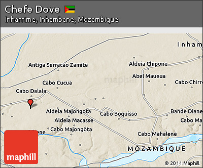 Shaded Relief 3D Map of Chefe Dove