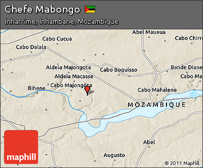 Shaded Relief 3D Map of Chefe Mabongo