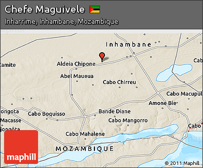 Shaded Relief 3D Map of Chefe Maguivele