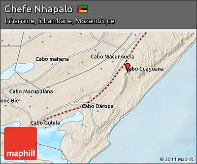 Shaded Relief 3D Map of Chefe Nhapalo