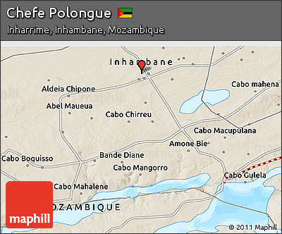 Shaded Relief 3D Map of Chefe Polongue