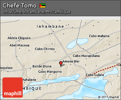 Shaded Relief 3D Map of Chefe Tomo