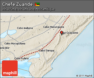 Shaded Relief 3D Map of Chefe Zuande