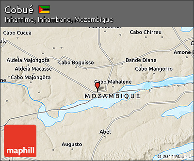 Shaded Relief 3D Map of Cobué