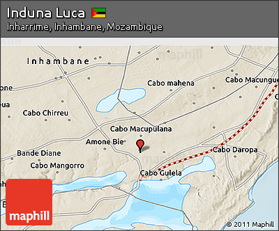 Shaded Relief 3D Map of Induna Luca