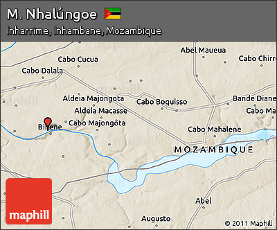 Shaded Relief 3D Map of M. Nhalúngoe