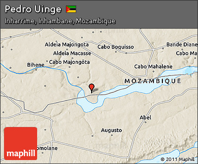 Shaded Relief 3D Map of Pedro Uinge